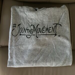 Large “Join the Movement” gray hoodie